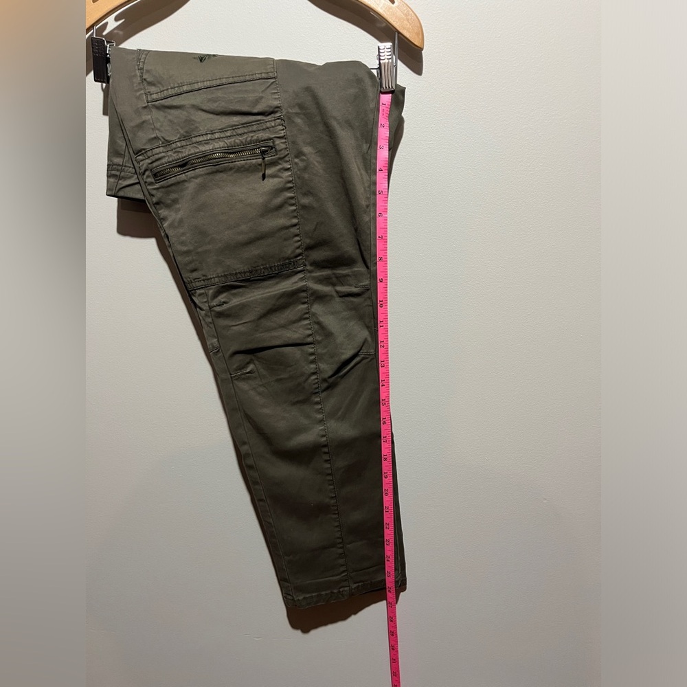 White House Black Market The Slim Crop Green Embellished Pants - Picture 8 of 8